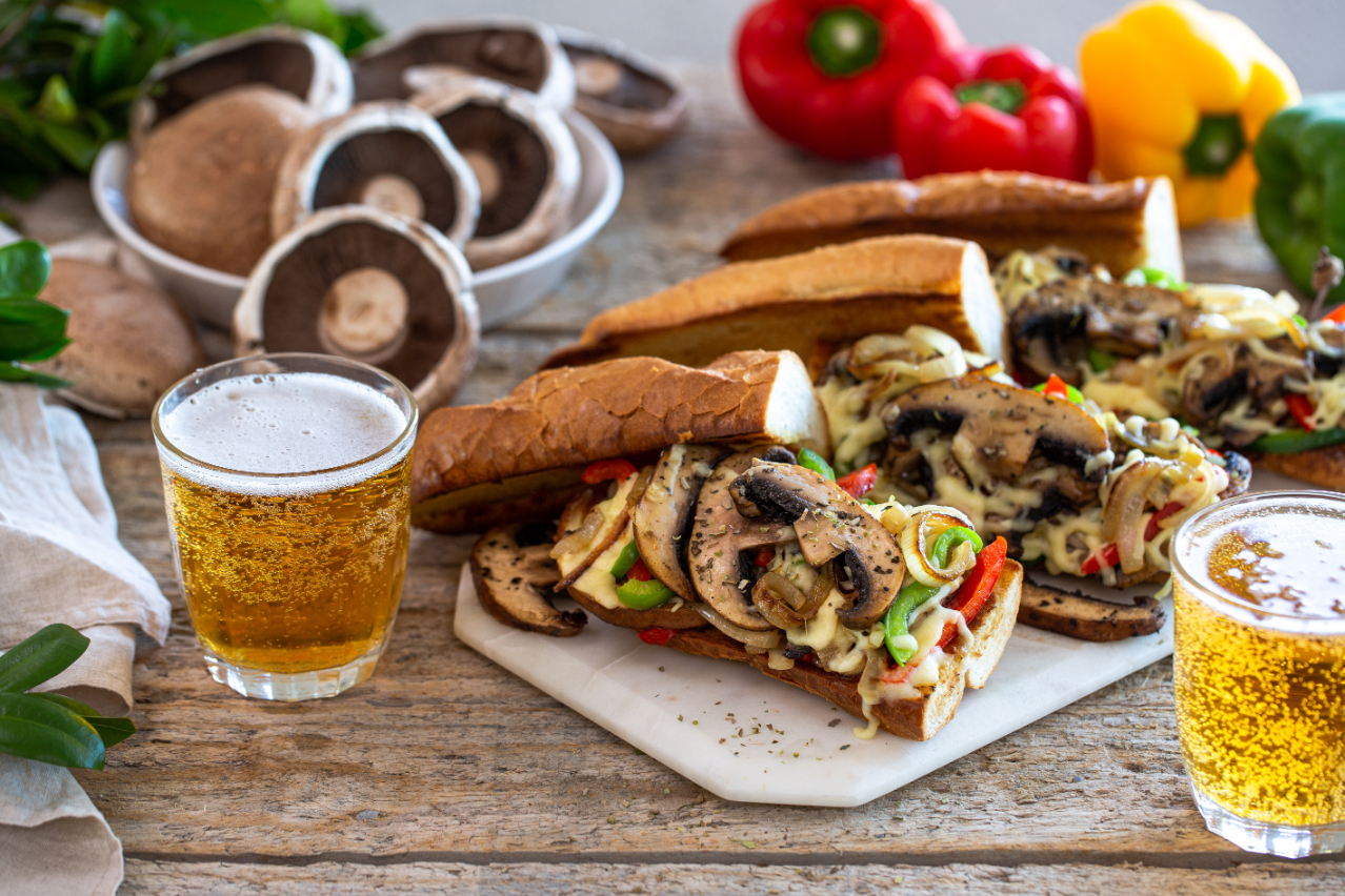 Cheese & Mushroom Loaded Baguette